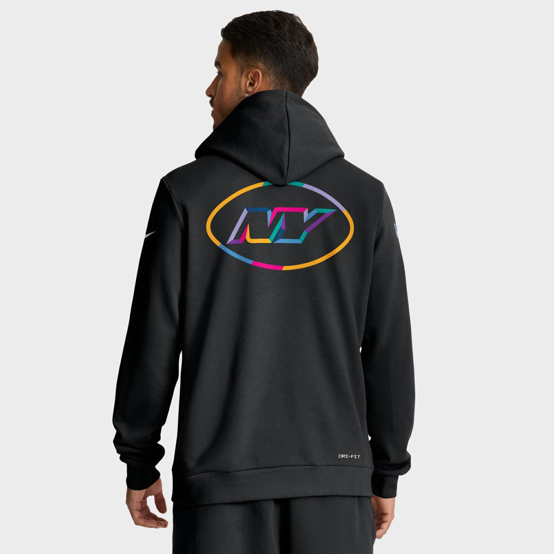 Nike New York Jets 2025 NFL Crucial Catch Sideline Standard Issue Dri-FIT Hoodie Black