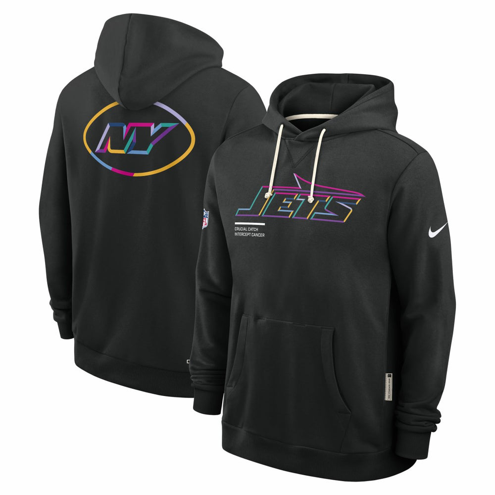 Nike New York Jets 2025 NFL Crucial Catch Sideline Standard Issue Dri-FIT Hoodie Black