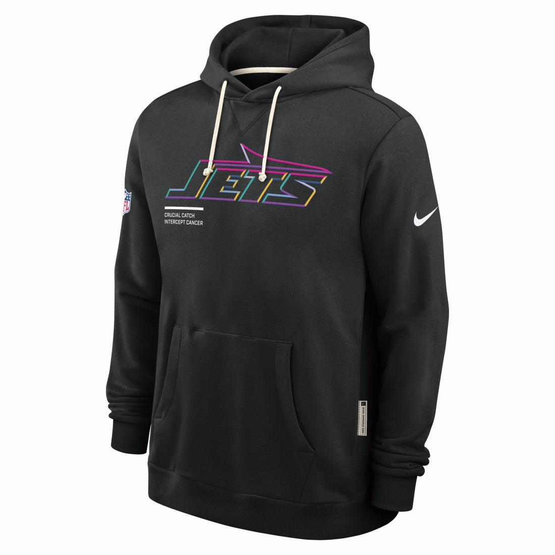 Nike New York Jets 2025 NFL Crucial Catch Sideline Standard Issue Dri-FIT Hoodie Black