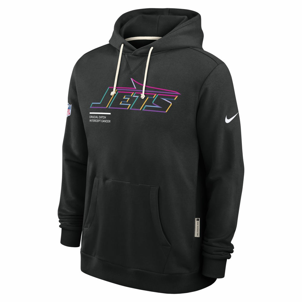 Nike New York Jets 2025 NFL Crucial Catch Sideline Standard Issue Dri-FIT Hoodie Black