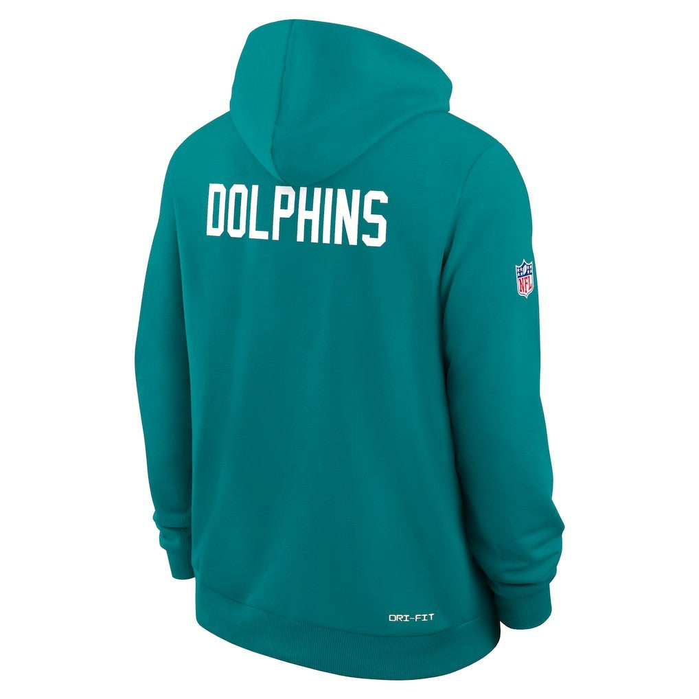 Nike Miami Dolphins Sideline Standard Issue Alt 2 Dri-FIT Hoodie Aqua
