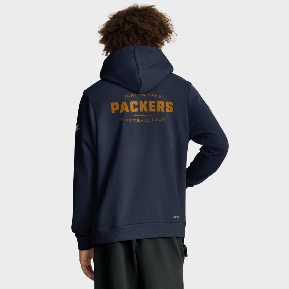 Nike Green Bay Packers The 1923 Classic Sideline Dri-FIT Pullover Hoodie Navy