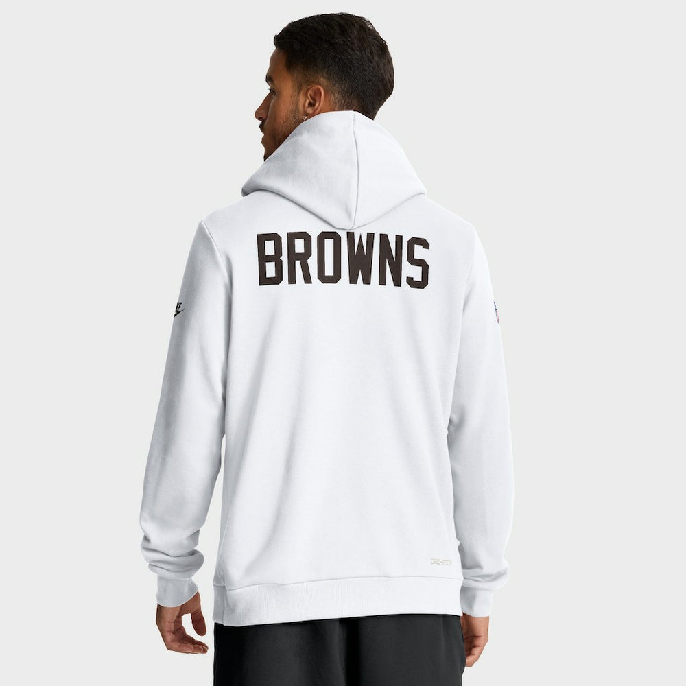 Nike Cleveland Browns Sideline Standard Issue Alt 2 Dri-FIT Hoodie White