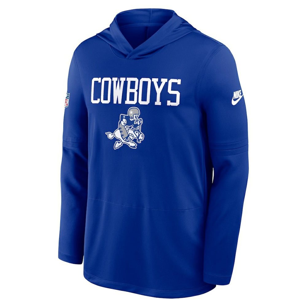 Nike Dallas Cowboys Sideline Alt Pack Dri-FIT Lightweight Hooded Top Royal