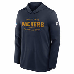 Nike Green Bay Packers The 1923 Classic Pass Accuracy Dri-FIT Long Sleeve Hoodie T-Shirt Navy