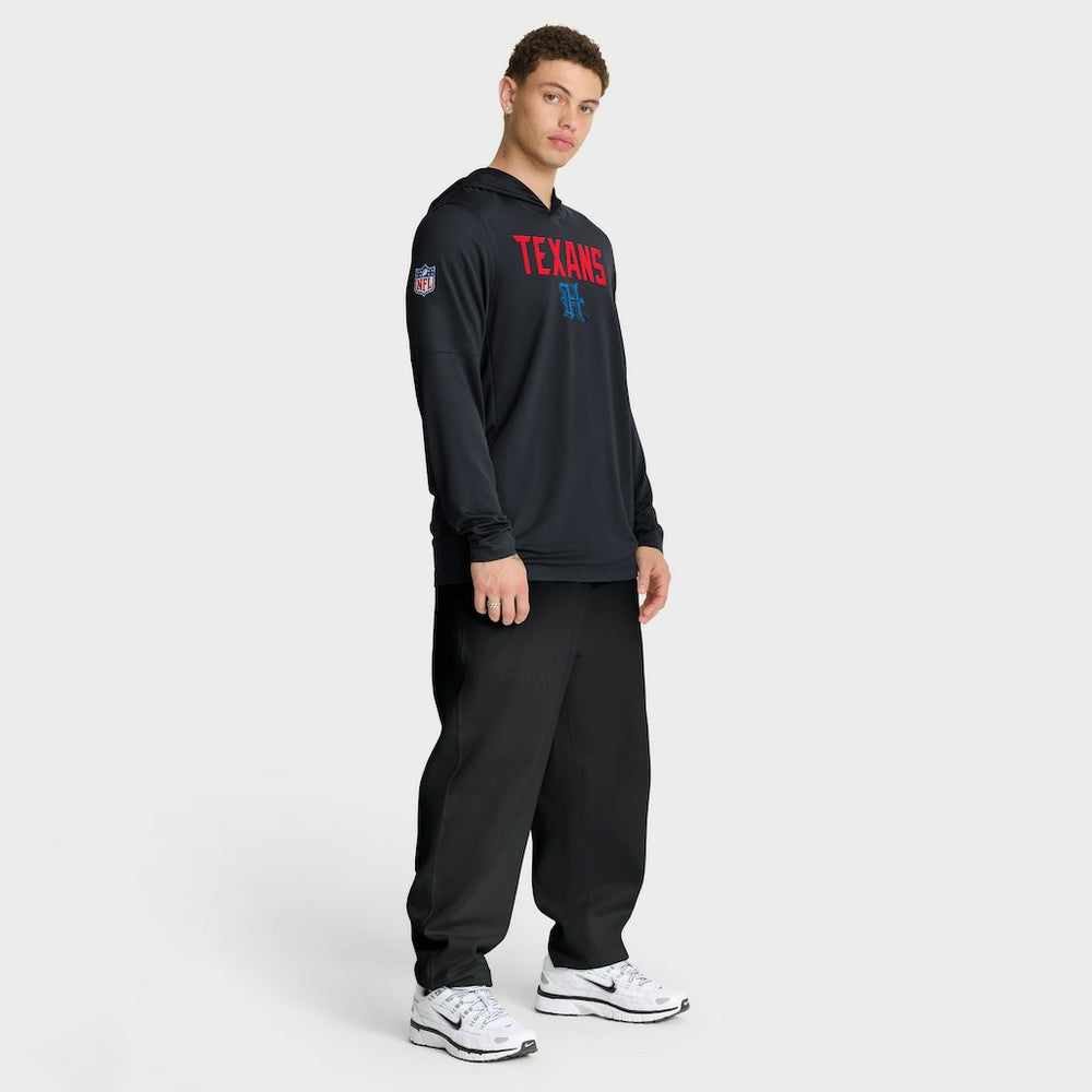Nike Houston Texans Sideline Pass Accuracy Dri-FIT Long Sleeve Hoodie T-Shirt  Blue
