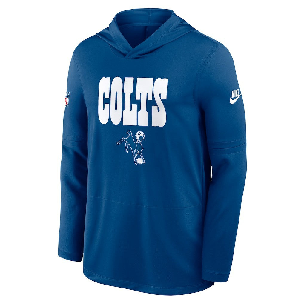 Nike Indianapolis Colts Sideline Pass Accuracy Dri-FIT Long Sleeve Hoodie T-Shirt Royal