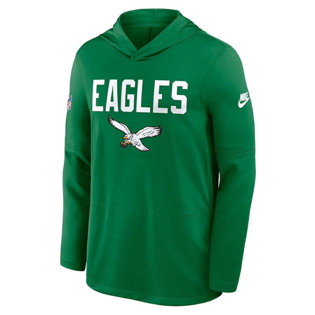 Nike Philadelphia Eagles Sideline Pass Accuracy Dri-FIT Long Sleeve Hoodie T-Shirt  Kelly Green