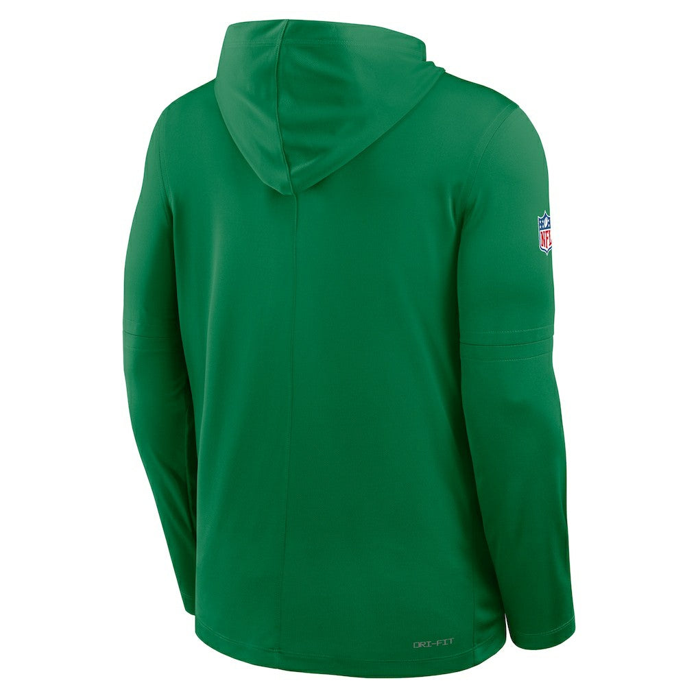 Nike Philadelphia Eagles Sideline Pass Accuracy Dri-FIT Long Sleeve Hoodie T-Shirt  Kelly Green