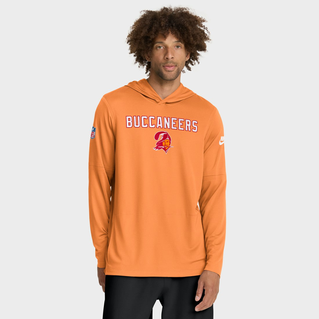 Nike Tampa Bay Buccaneers Sideline Pass Accuracy Dri-FIT Long Sleeve Hoodie T-Shirt Orange