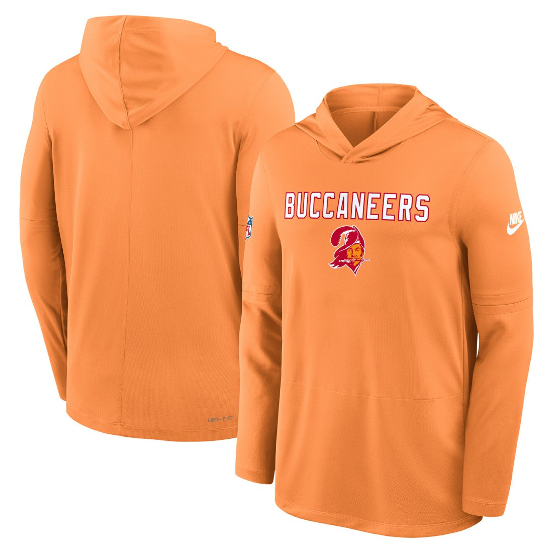 Nike Tampa Bay Buccaneers Sideline Pass Accuracy Dri-FIT Long Sleeve Hoodie T-Shirt Orange