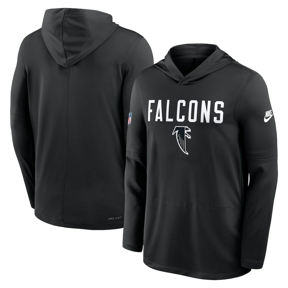 Nike Atlanta Falcons Sideline Pass Accuracy Dri-FIT Long Sleeve Hoodie T-Shirt Black