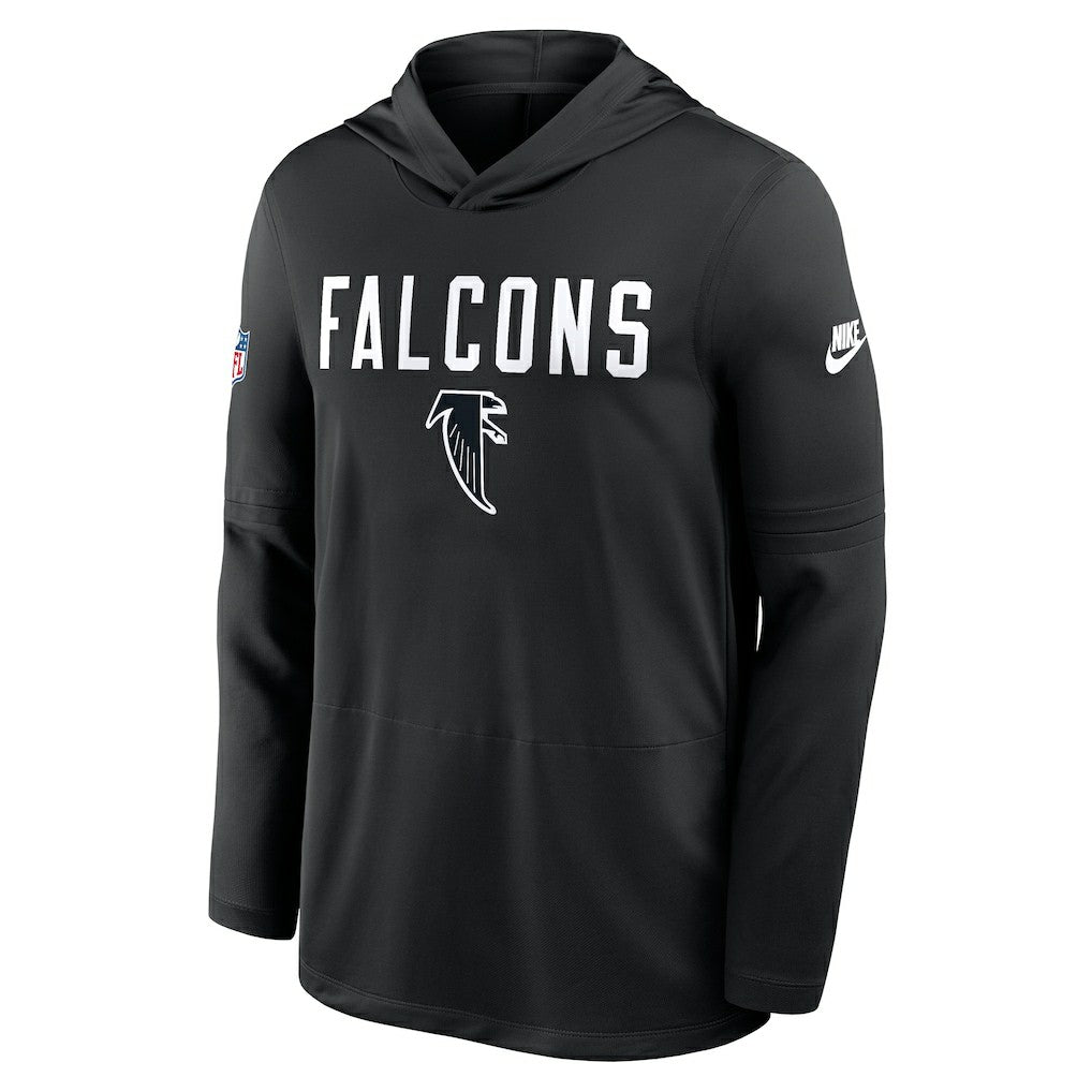 Nike Atlanta Falcons Sideline Pass Accuracy Dri-FIT Long Sleeve Hoodie T-Shirt Black