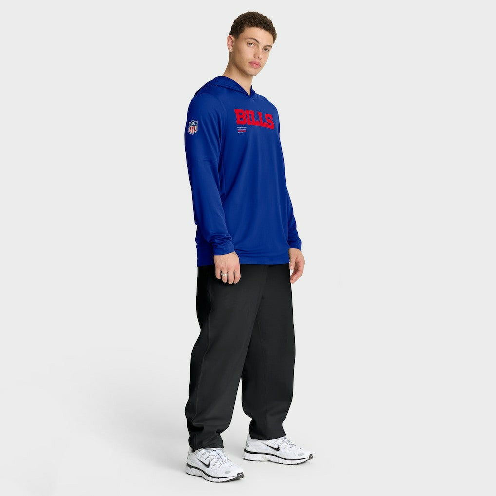 Nike Buffalo Bills Sideline Pure Fury Performance Long Sleeve Hoodie T-Shirt Royal