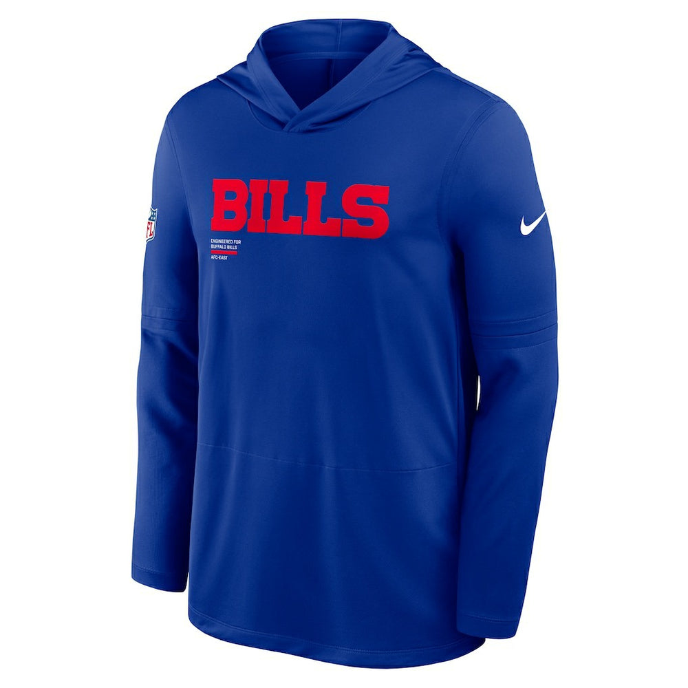 Nike Buffalo Bills Sideline Pure Fury Performance Long Sleeve Hoodie T-Shirt Royal