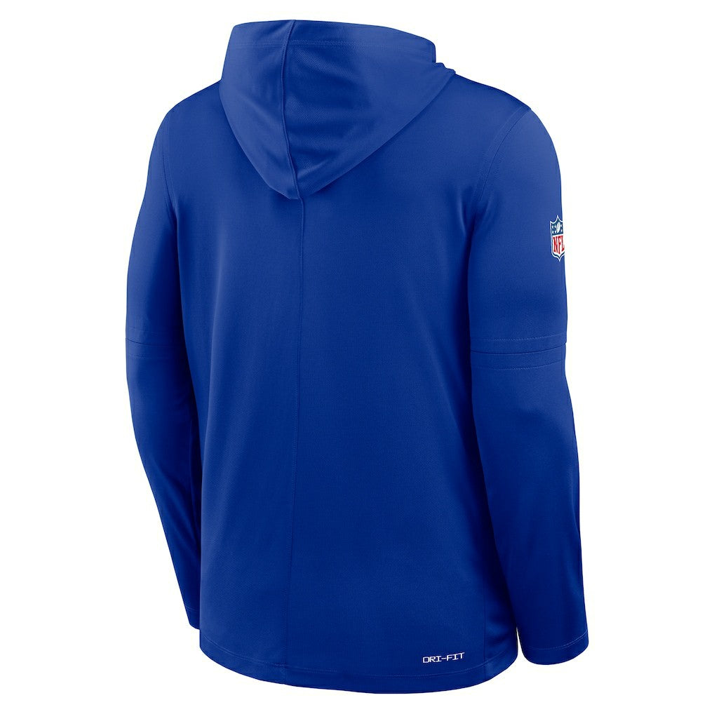 Nike Buffalo Bills Sideline Pure Fury Performance Long Sleeve Hoodie T-Shirt Royal