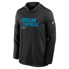 Nike Carolina Panthers Sideline Pure Fury Performance Long Sleeve Hoodie T-Shirt Black