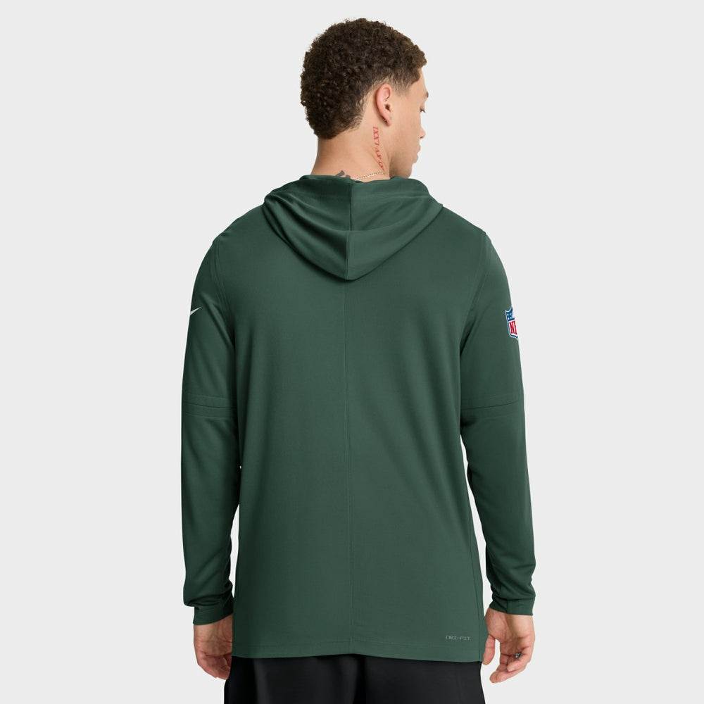 Nike Green Bay Packers Sideline Pure Fury Performance Long Sleeve Hoodie T-Shirt Green