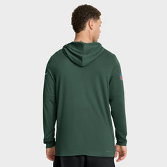 Nike Green Bay Packers Sideline Pure Fury Performance Long Sleeve Hoodie T-Shirt Green