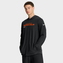 Nike Cincinnati Bengals Sideline Pure Fury Performance Long Sleeve Hoodie T-Shirt Black