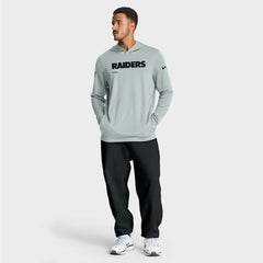 Nike Las Vegas Raiders Sideline Pure Fury Performance Long Sleeve Hoodie T-Shirt Silver