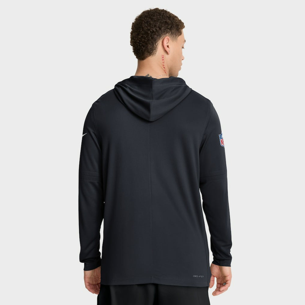 Nike Houston Texans Sideline Pure Fury Performance Long Sleeve Hoodie T-Shirt Navy