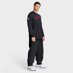 Nike Houston Texans Sideline Pure Fury Performance Long Sleeve Hoodie T-Shirt Navy