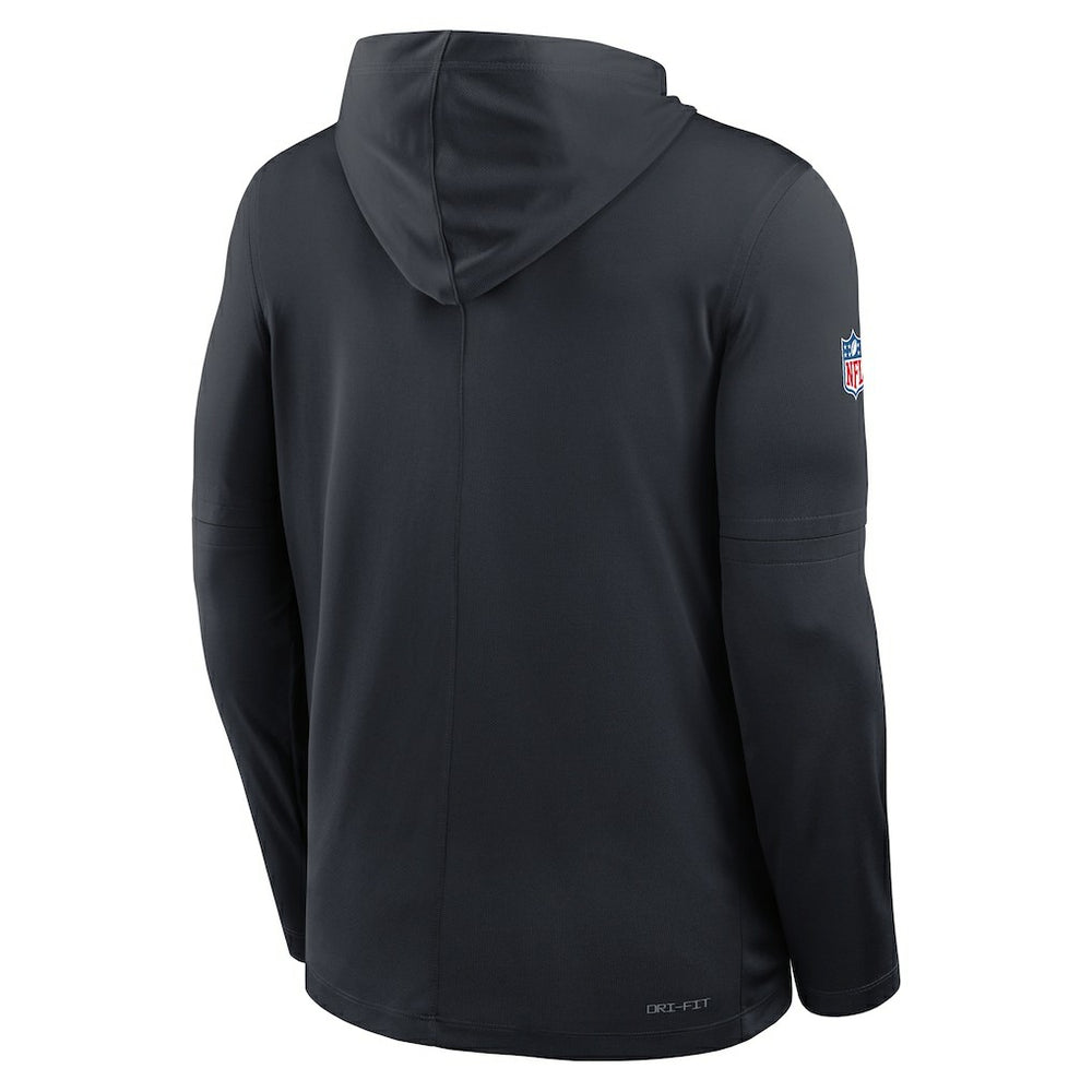 Nike Houston Texans Sideline Pure Fury Performance Long Sleeve Hoodie T-Shirt Navy