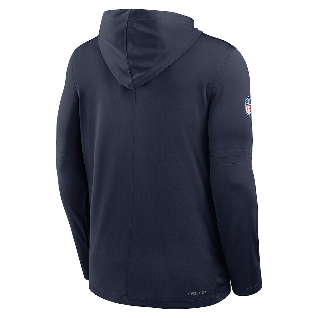 Nike Dallas Cowboys Sideline Pure Fury Performance Long Sleeve Hoodie T-Shirt Navy
