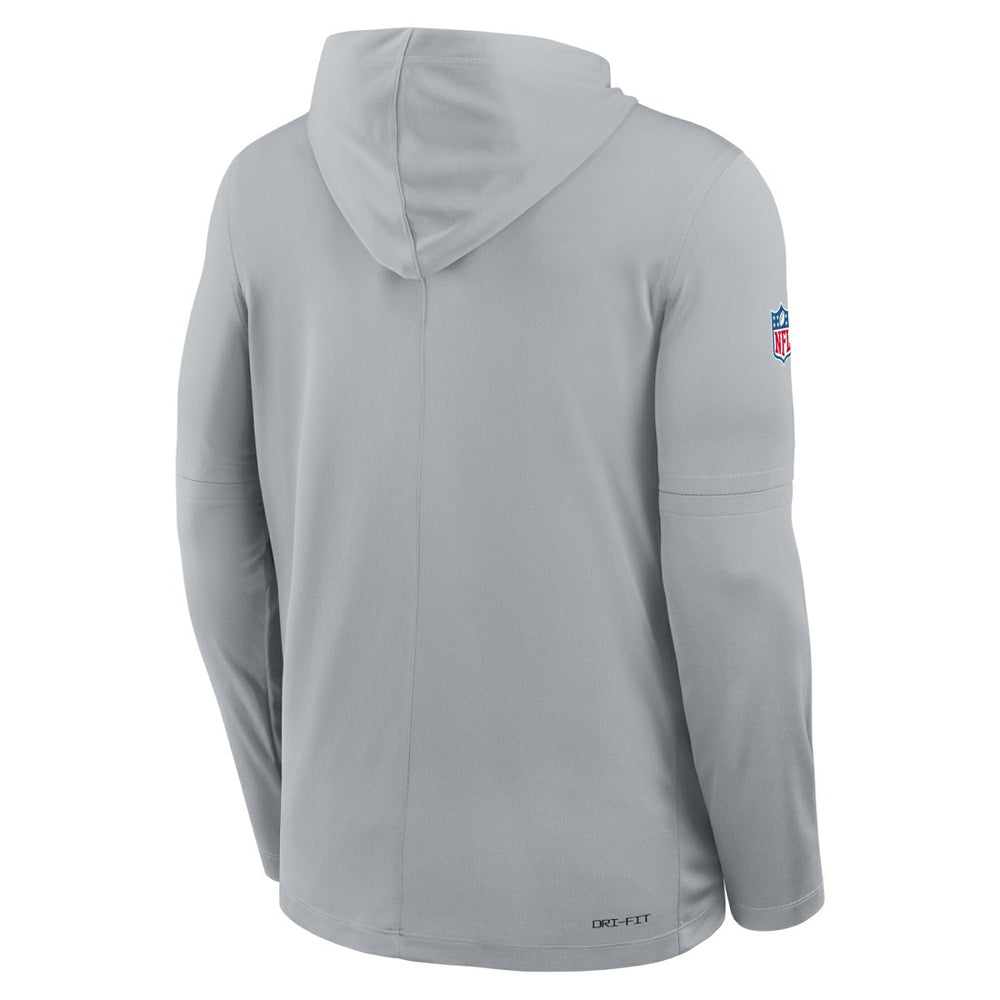 Nike Detroit Lions Sideline Pure Fury Performance Long Sleeve Hoodie T-Shirt Gray