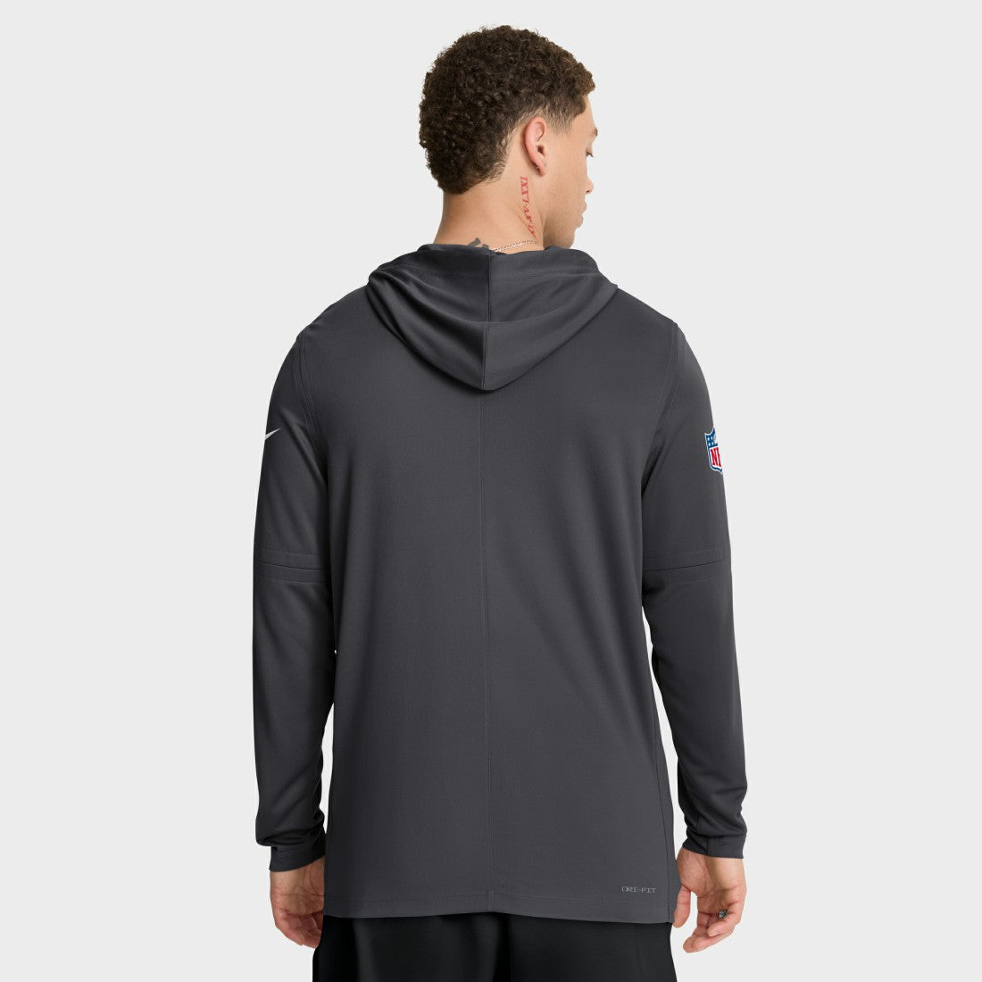 Nike Green Bay Packers Sideline Pure Fury Performance Long Sleeve Hoodie T-Shirt Anthracite