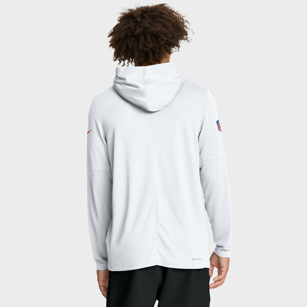 Nike Kansas City Chiefs Sideline Pure Fury Performance Long Sleeve Hoodie T-Shirt White