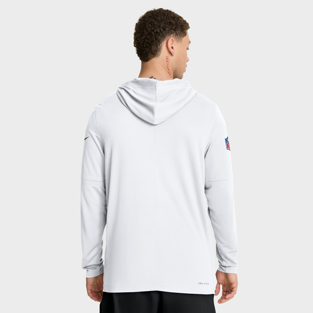 Nike Green Bay Packers Sideline Pure Fury Performance Long Sleeve Hoodie T-Shirt White