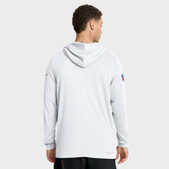 Nike Green Bay Packers Sideline Pure Fury Performance Long Sleeve Hoodie T-Shirt White