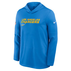 Nike Los Angeles Chargers Sideline Pure Fury Performance Long Sleeve Hoodie T-Shirt Powder Blue
