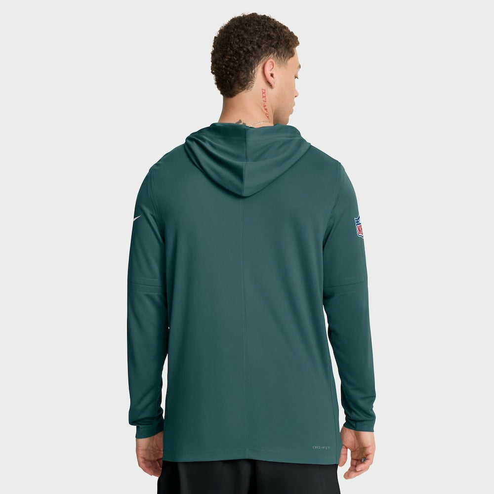 Nike Philadelphia Eagles Sideline Pure Fury Performance Long Sleeve Hoodie T-Shirt Green