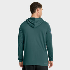 Nike Philadelphia Eagles Sideline Pure Fury Performance Long Sleeve Hoodie T-Shirt Green