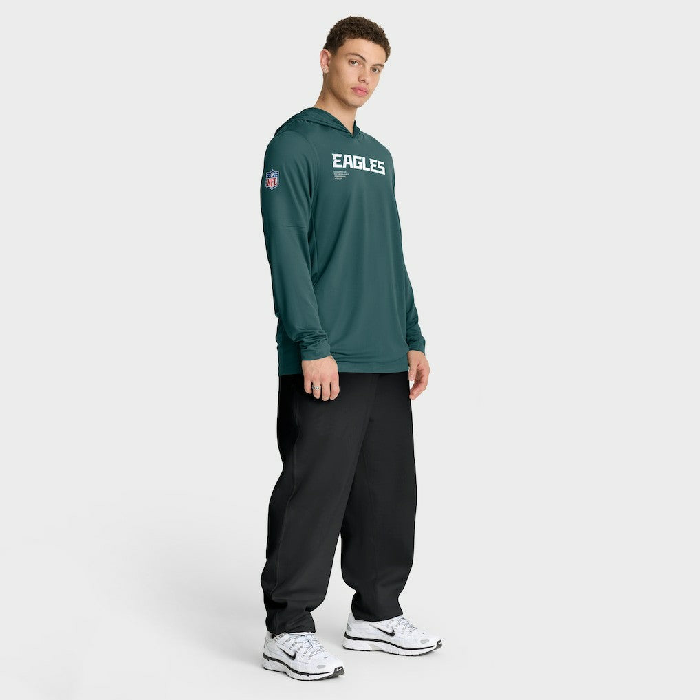 Nike Philadelphia Eagles Sideline Pure Fury Performance Long Sleeve Hoodie T-Shirt Green