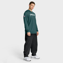 Nike Philadelphia Eagles Sideline Pure Fury Performance Long Sleeve Hoodie T-Shirt Green