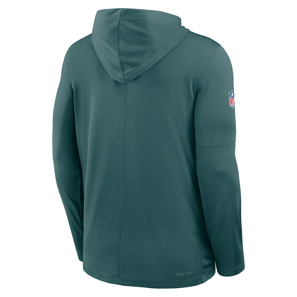 Nike Philadelphia Eagles Sideline Pure Fury Performance Long Sleeve Hoodie T-Shirt Green