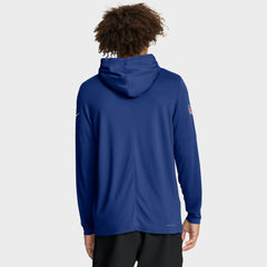 Nike New York Giants Sideline Pure Fury Performance Long Sleeve Hoodie T-Shirt Royal