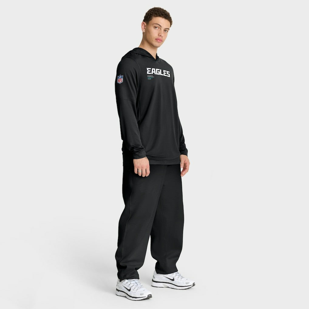 Nike Philadelphia Eagles Sideline Pure Fury Performance Long Sleeve Hoodie T-Shirt Black