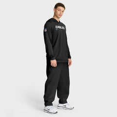 Nike Philadelphia Eagles Sideline Pure Fury Performance Long Sleeve Hoodie T-Shirt Black