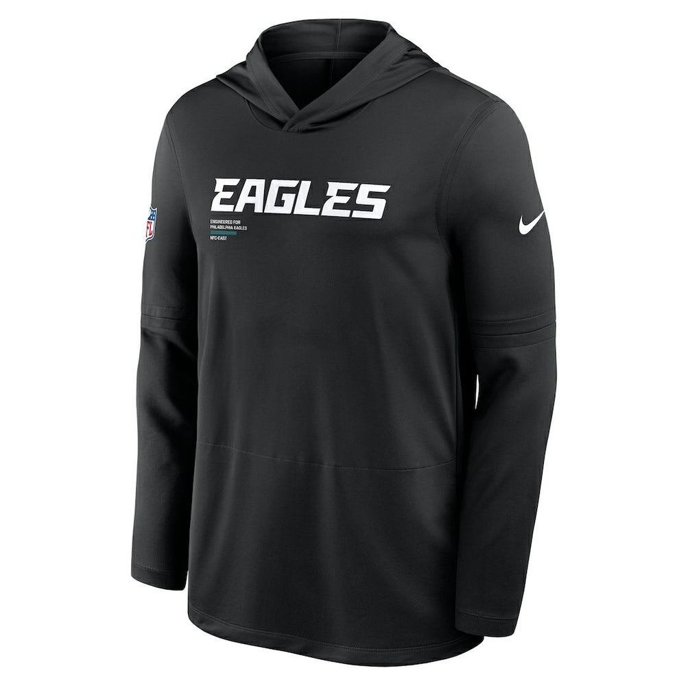 Nike Philadelphia Eagles Sideline Pure Fury Performance Long Sleeve Hoodie T-Shirt Black