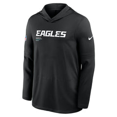 Nike Philadelphia Eagles Sideline Pure Fury Performance Long Sleeve Hoodie T-Shirt Black