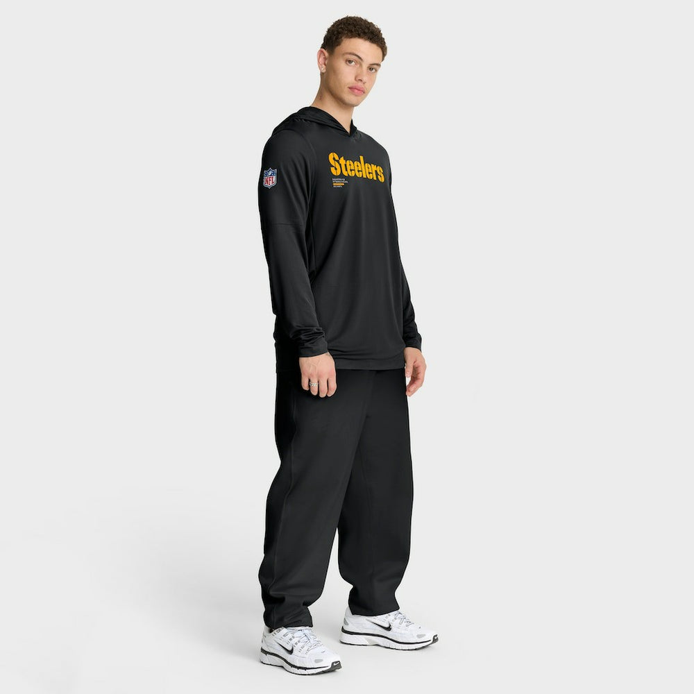 Nike Pittsburgh Steelers Sideline Pure Fury Performance Long Sleeve Hoodie T-Shirt Black