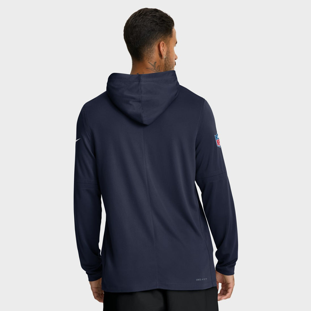 Nike Seattle Seahawks Sideline Pure Fury Performance Long Sleeve Hoodie T-Shirt College Navy