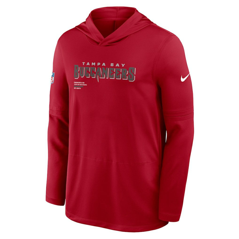 Nike Tampa Bay Buccaneers Sideline Pure Fury Performance Long Sleeve Hoodie T-Shirt Red
