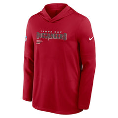 Nike Tampa Bay Buccaneers Sideline Pure Fury Performance Long Sleeve Hoodie T-Shirt Red