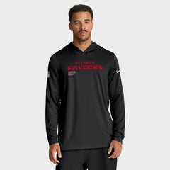 Nike Atlanta Falcons Sideline Pure Fury Performance Long Sleeve Hoodie T-Shirt Black